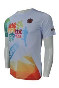 T748 設計跑步專用T恤  製造熱升華圓領T恤  訂購男款短袖T恤  T恤hk中心     彩色